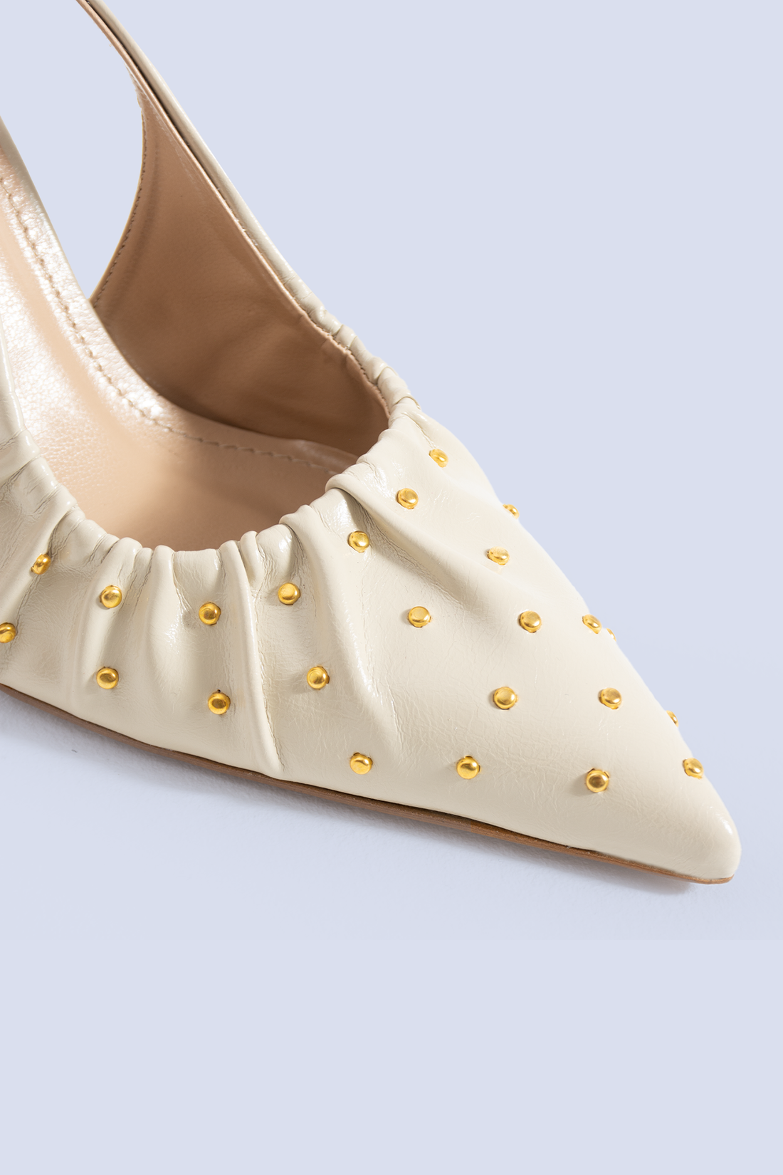 Veloura Ruched Slingback Beige 90