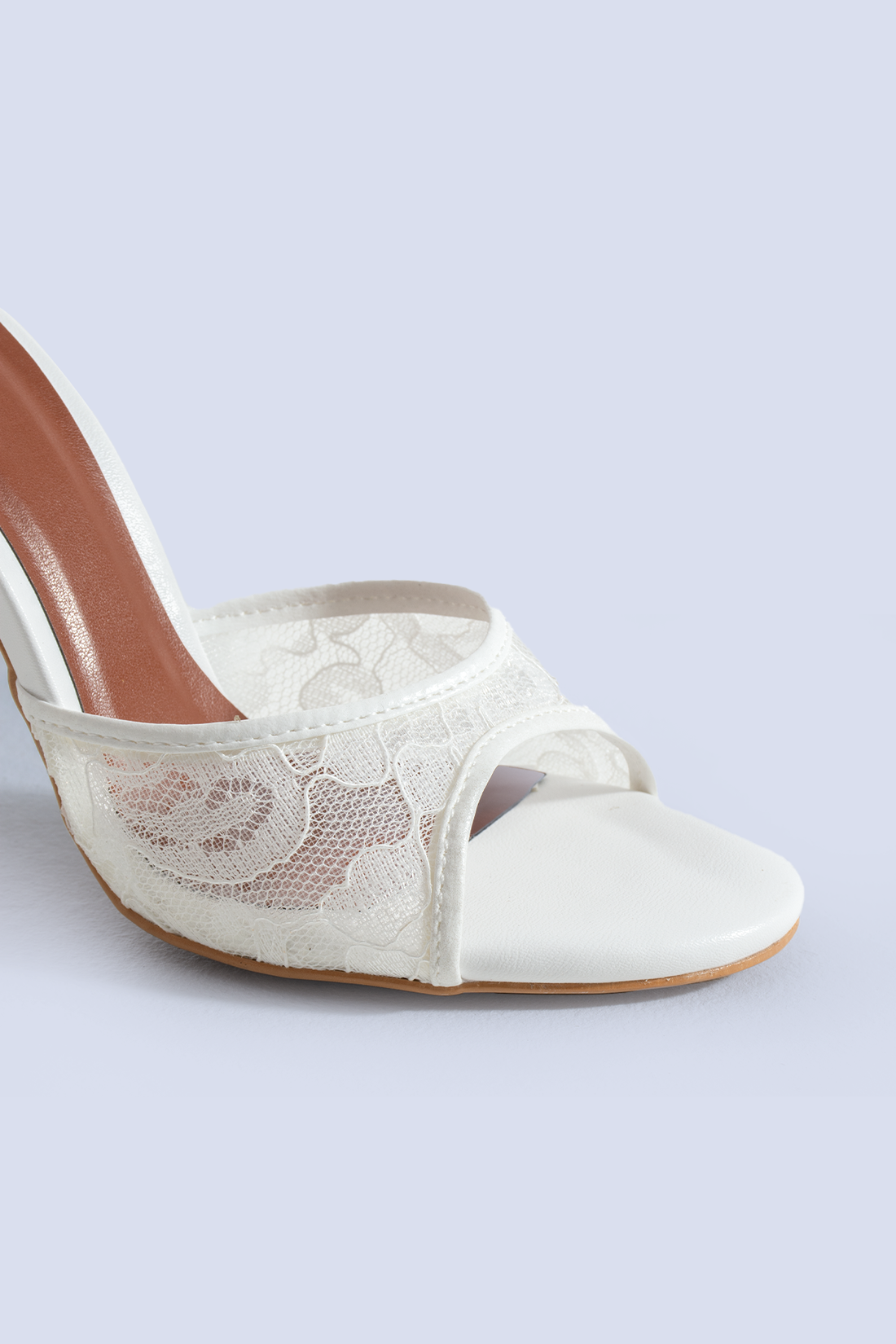 Maison Lace Pearl Mules 100