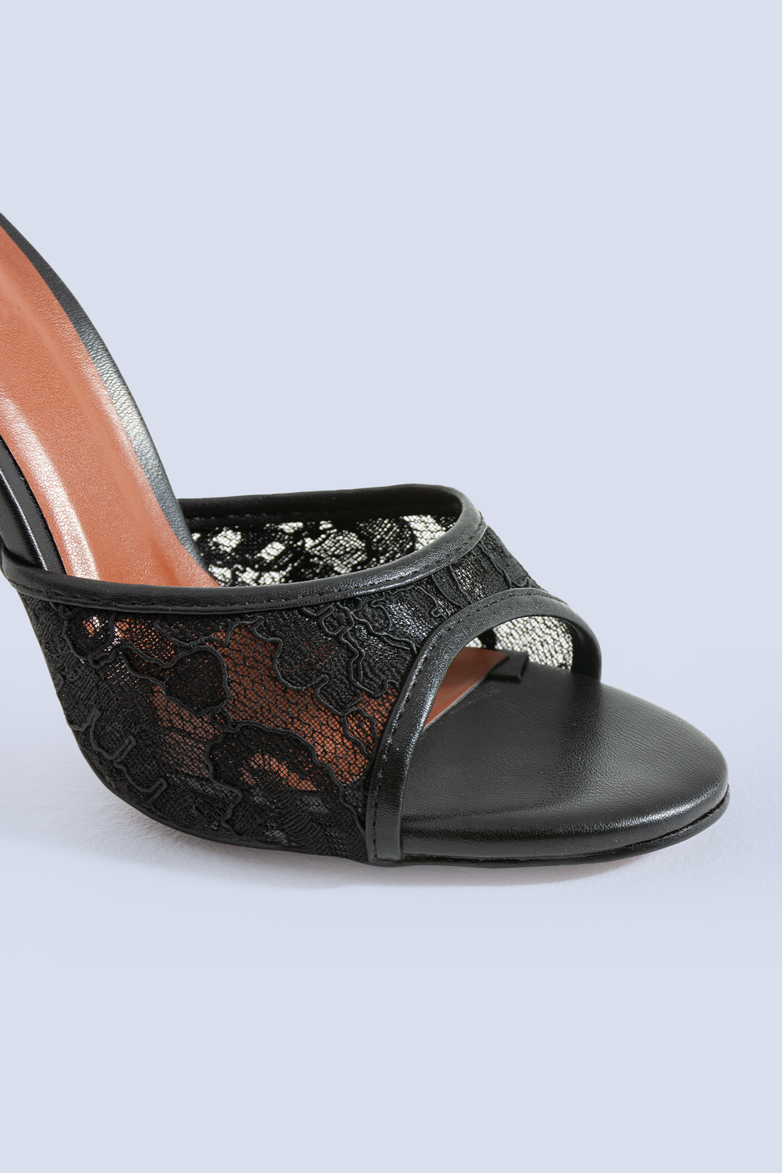 Maison Lace Black Mules 100