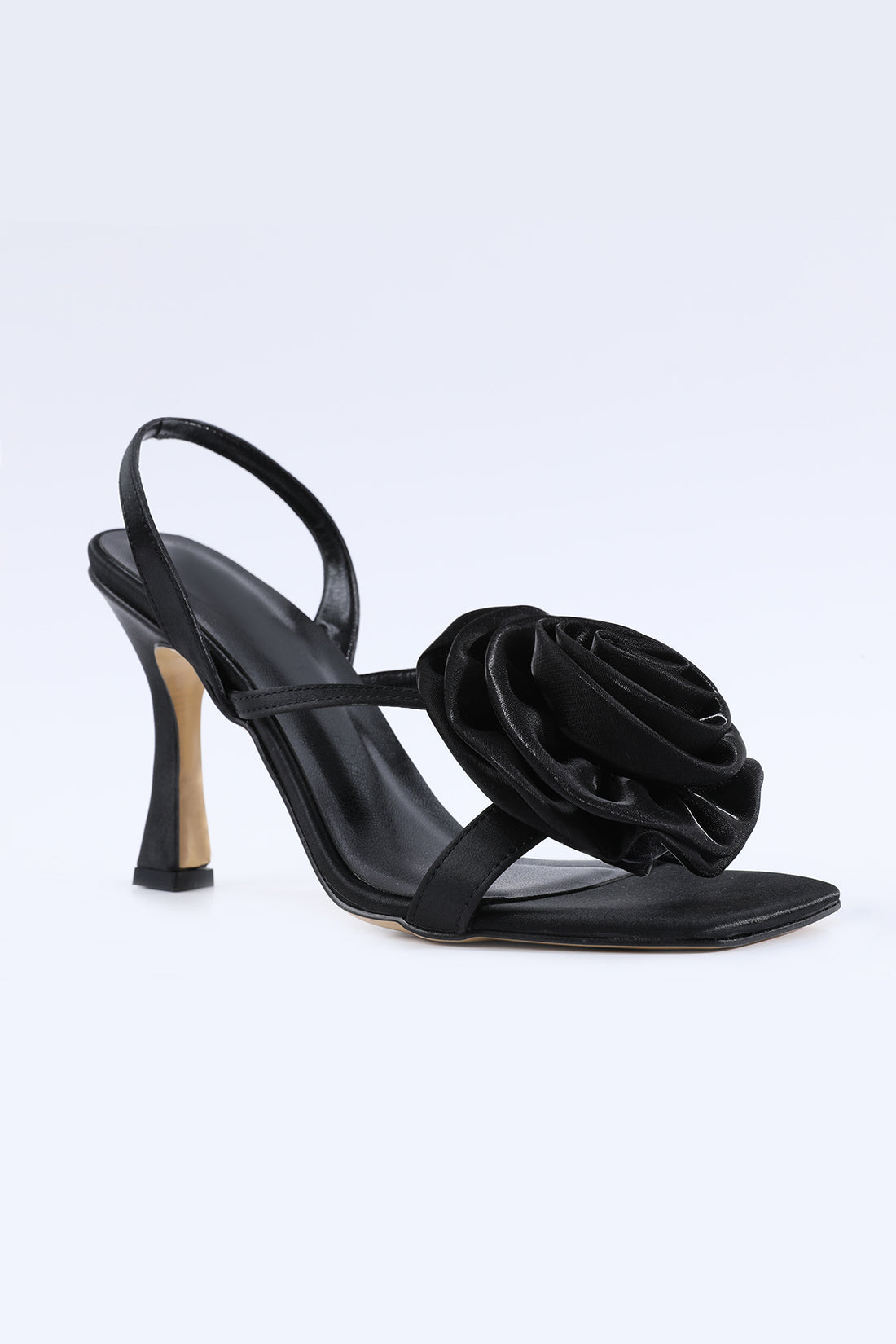 Luna Rose Detail High Heel Black Shoes