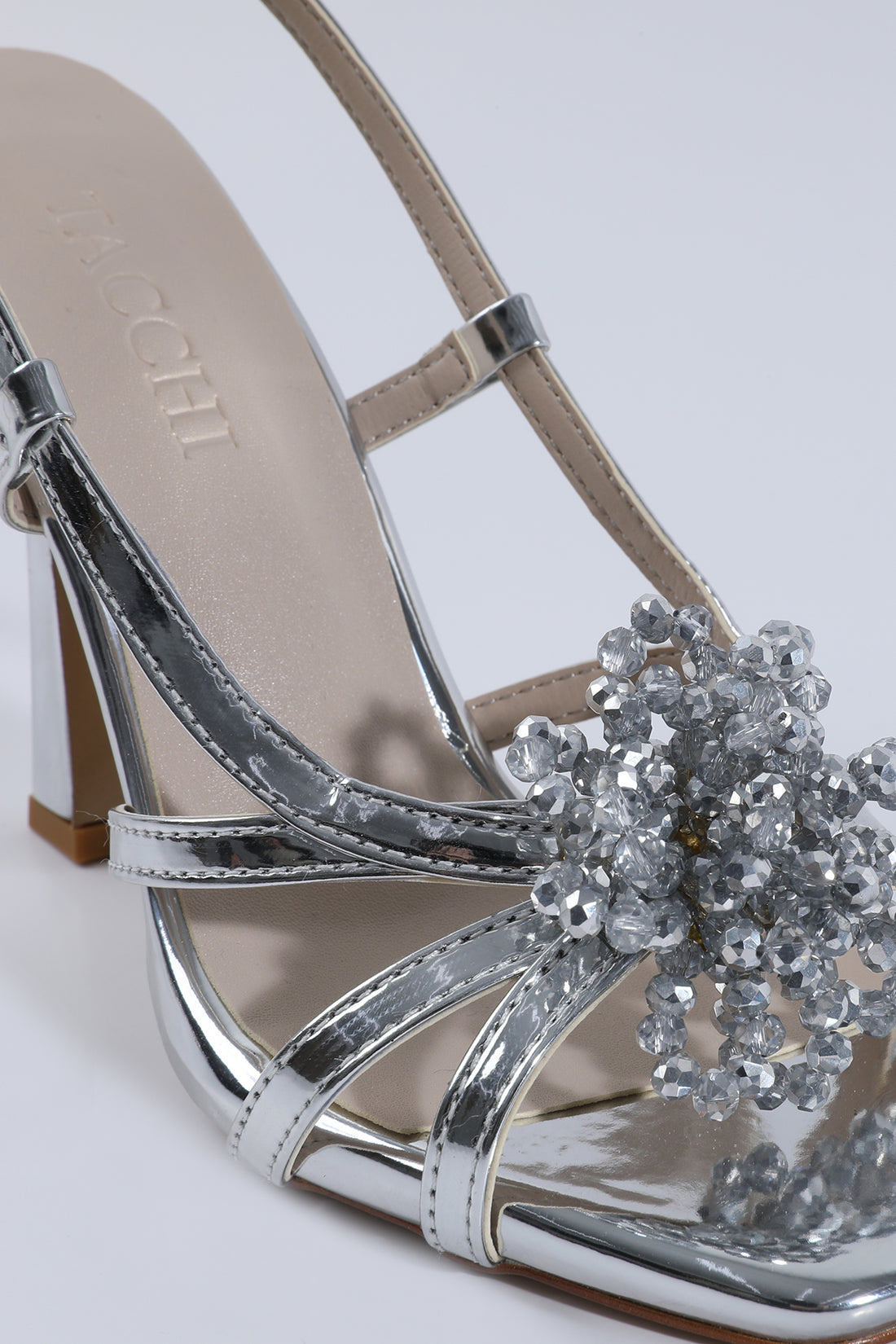 Seren Beaded Silver Sandals 115