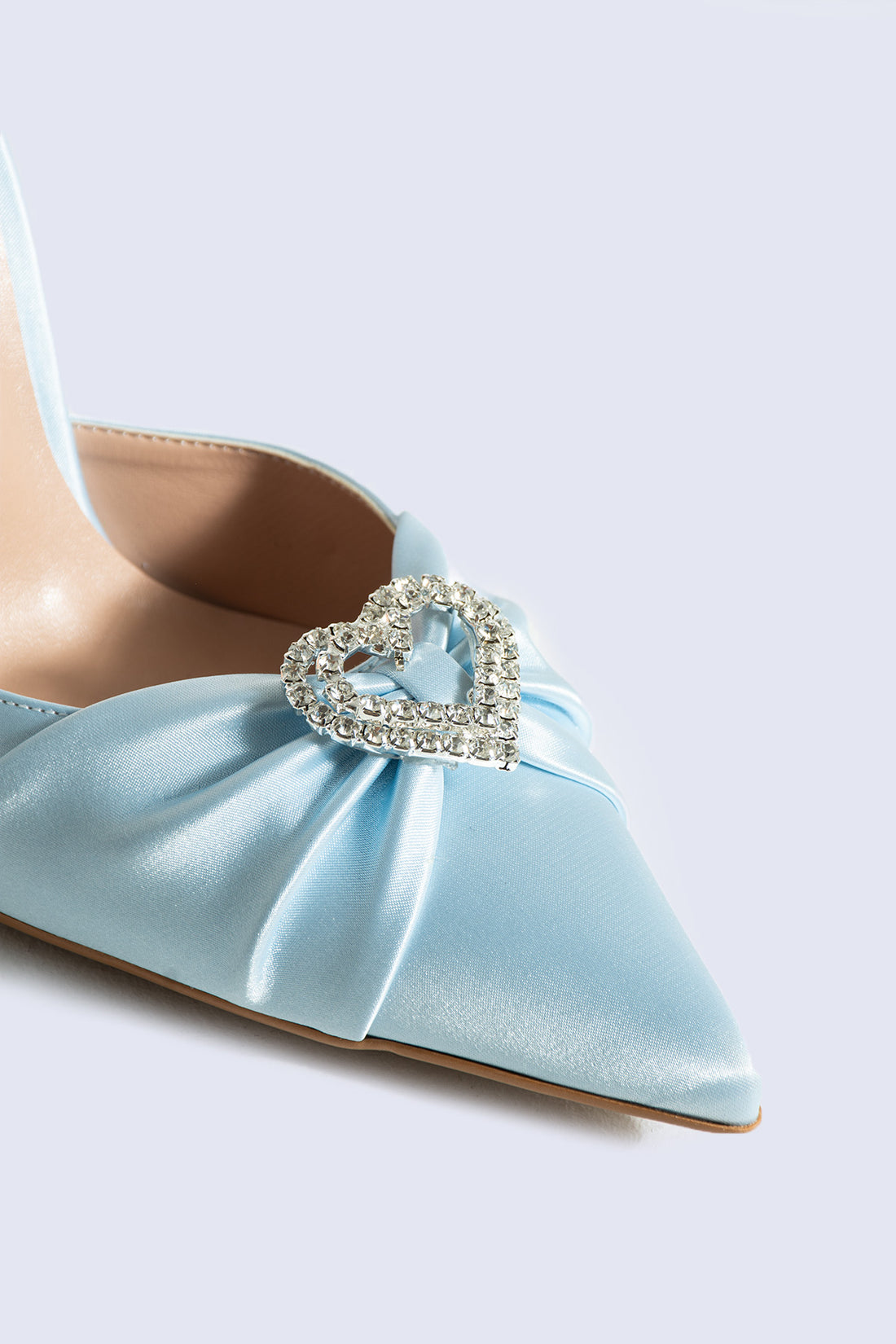 Amora Double Heart Baby Blue Pumps 100
