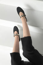 Vespera Black Flats