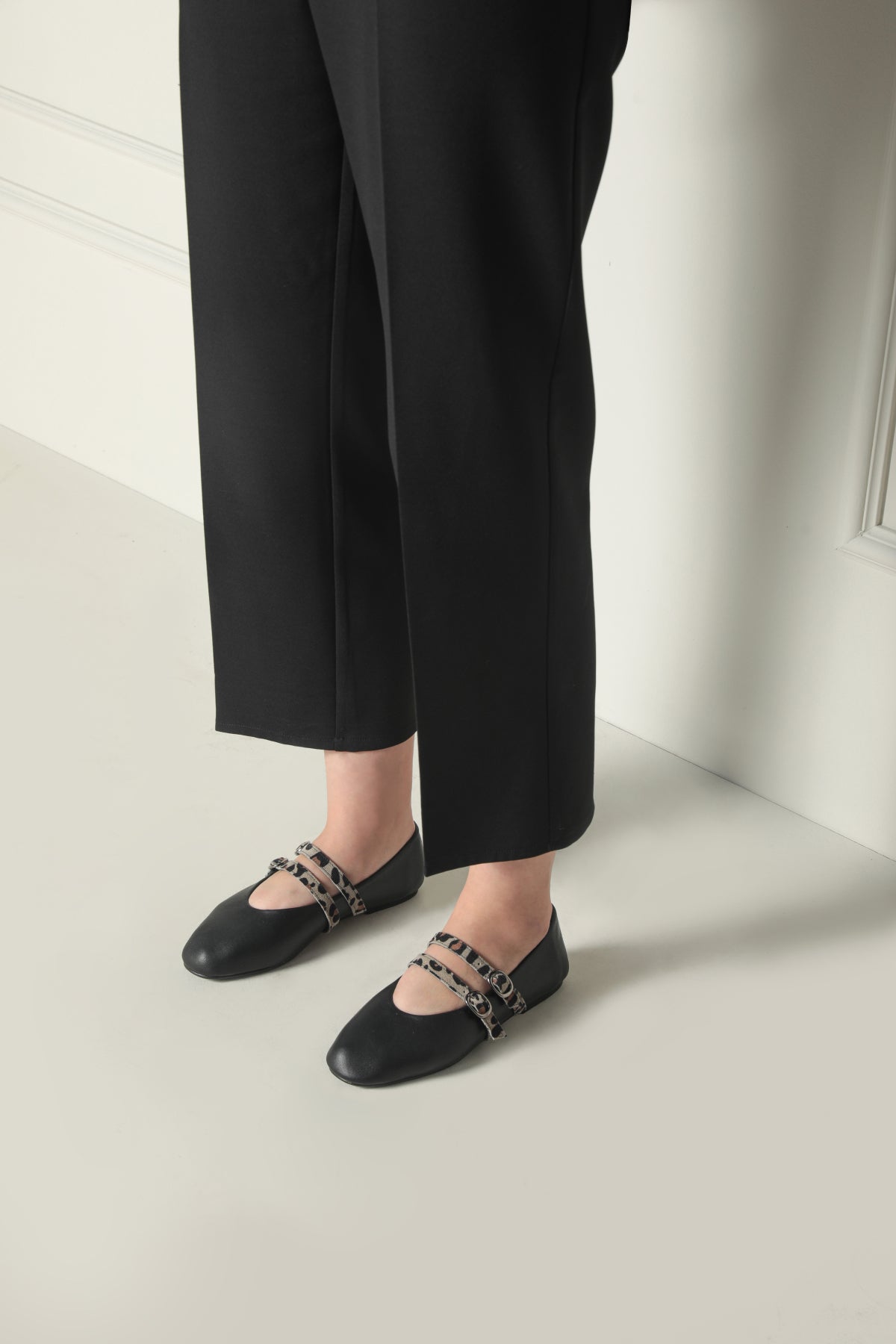 Duality Leopard Flats Black / 40 Duality Leopard Flats Black / 40