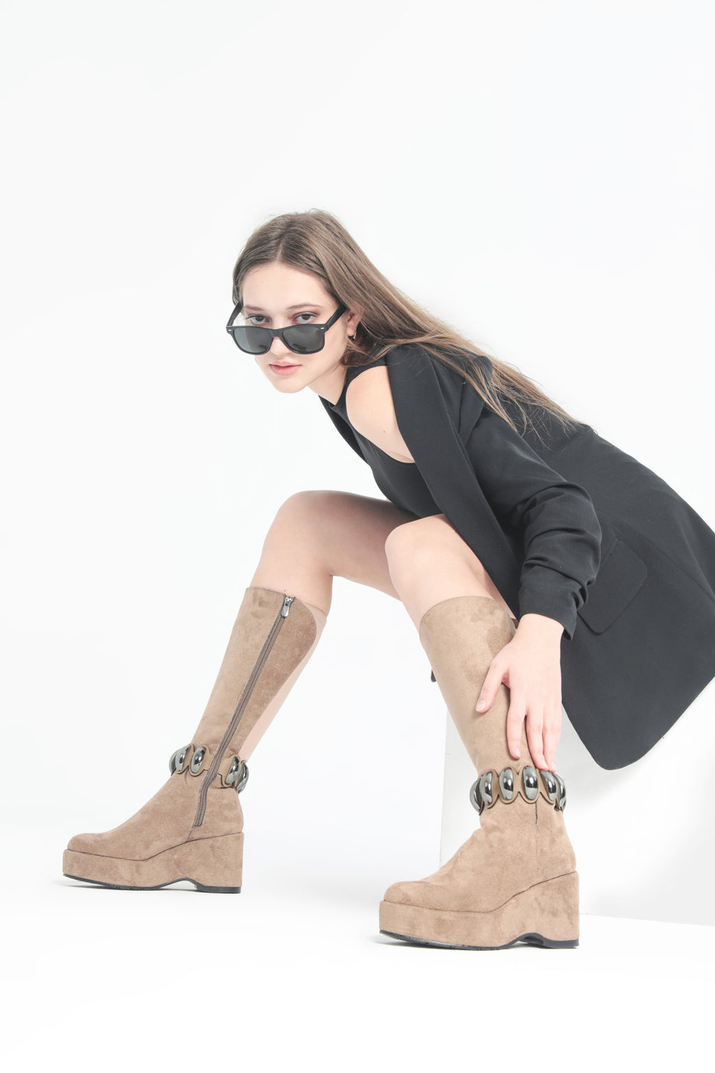 Noir Beige Boot