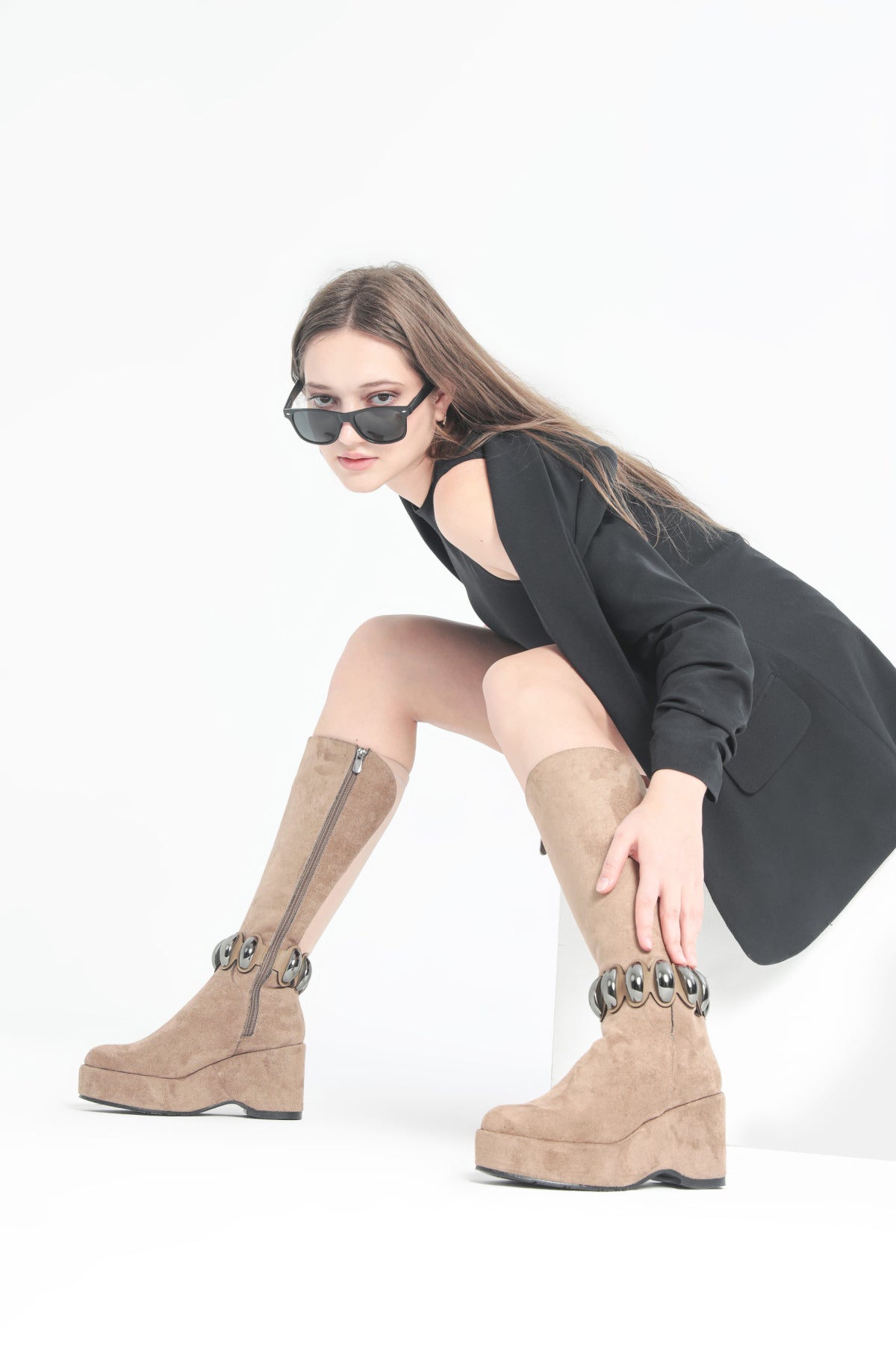 Noir Beige Boot