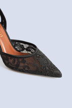 Dora Siyah Lace Sling 90