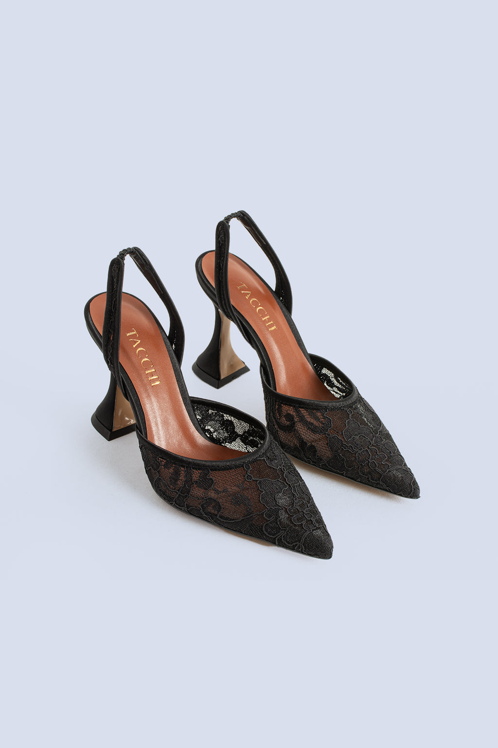 Dora Siyah Lace Sling 90